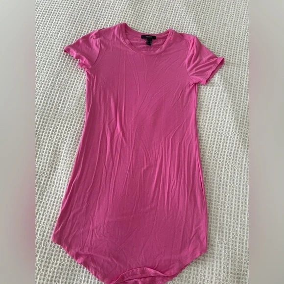 Dresses | Medium Barbie Hot Pink Soft Skater Stretchy Dress Mini Brunch  Dress Summer | Poshmark
